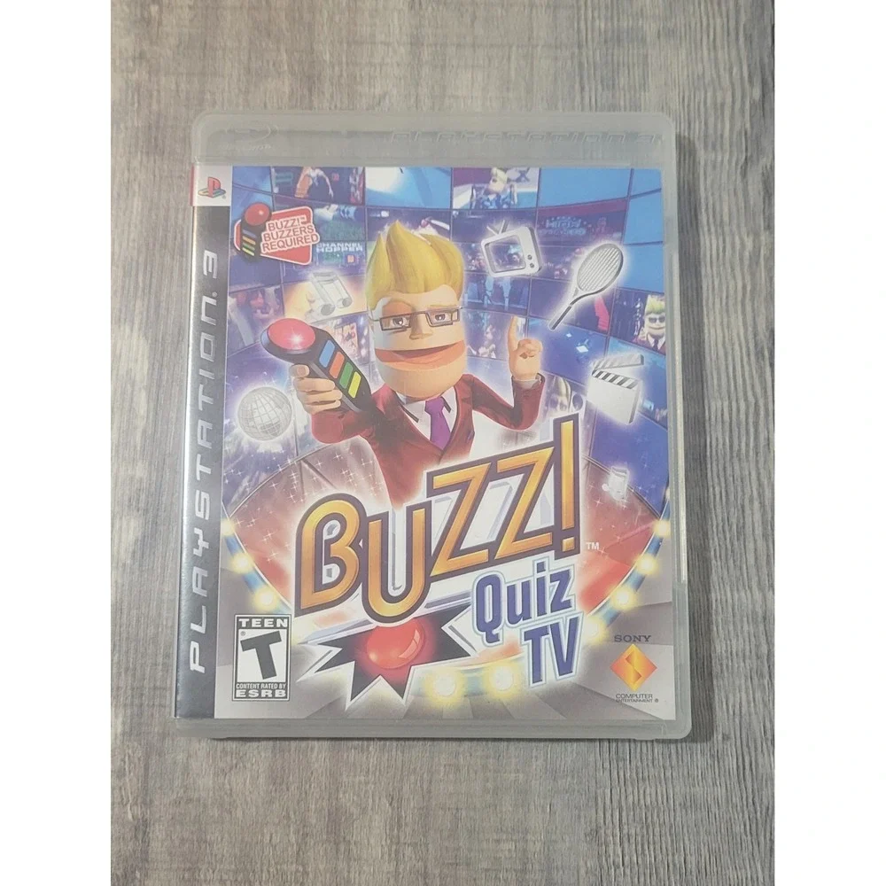 BUZZ! Quiz TV Game Only PlayStation 3 PS3 Complete In Box‎ No Controllers Dongle